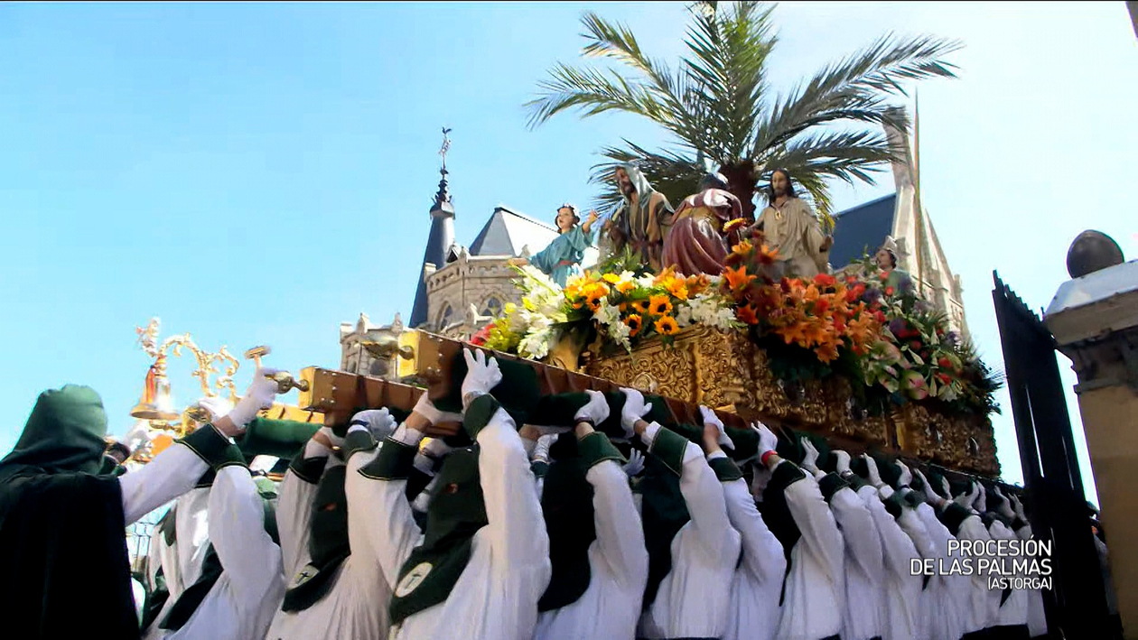 Procesión de las Palmas, cofradía de la Entrada de Jesús en Jerusalén (Astorga)