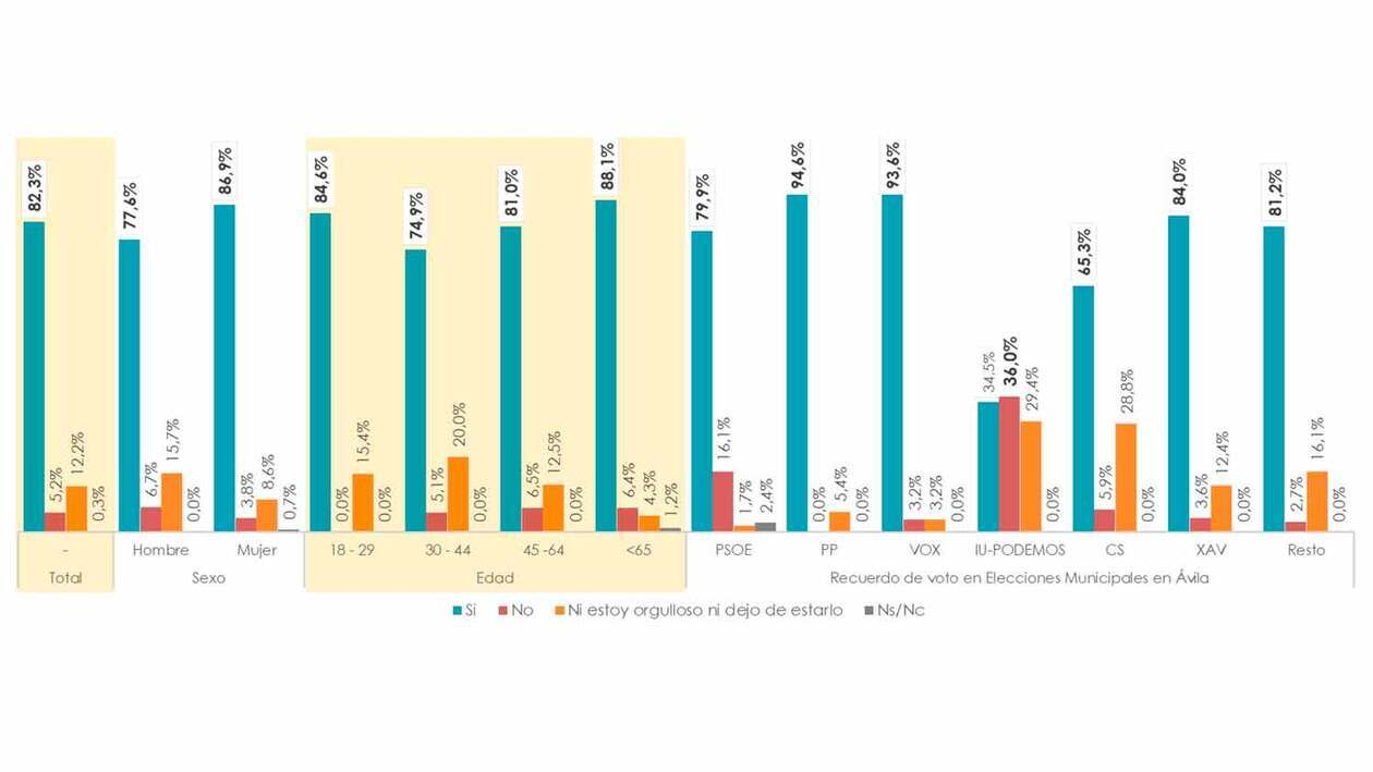 Más del 82% de los abulenses se sienten orgullosos de vivir en Castilla y León