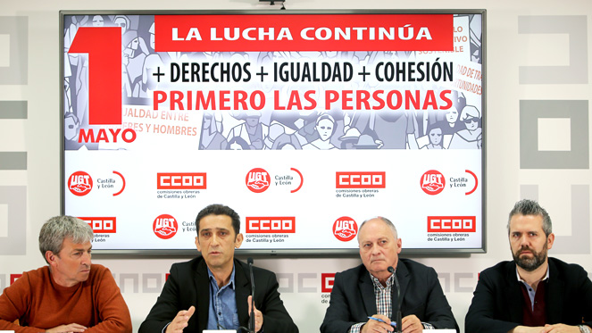 CCOO y UGT llaman a sostener la movilización para exigir derechos ...