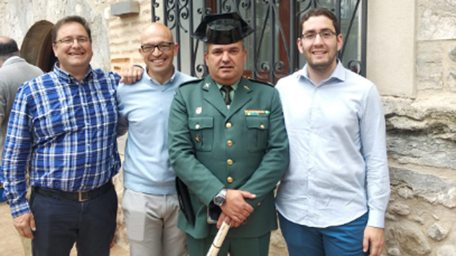 Un guardia civil, homenajeado tras sofocar un incendio en el Monasterio